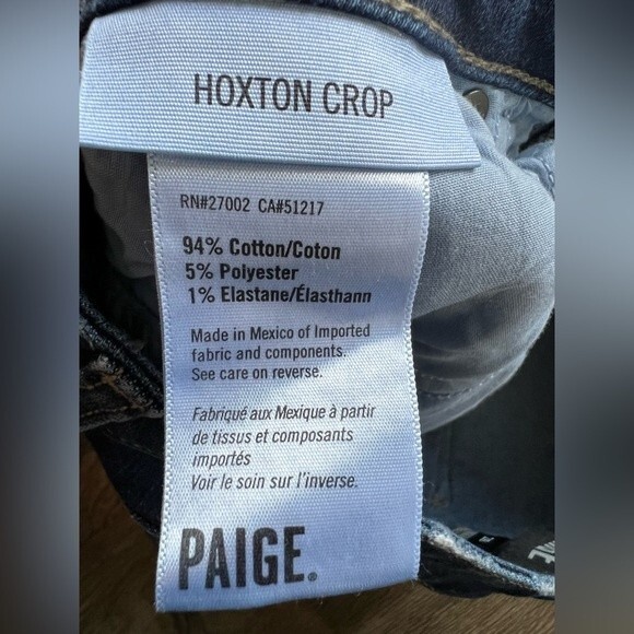 PAIGE Hoxton Crop size 28 Ankle Hibiscus Distressed - Picture 10 of 13